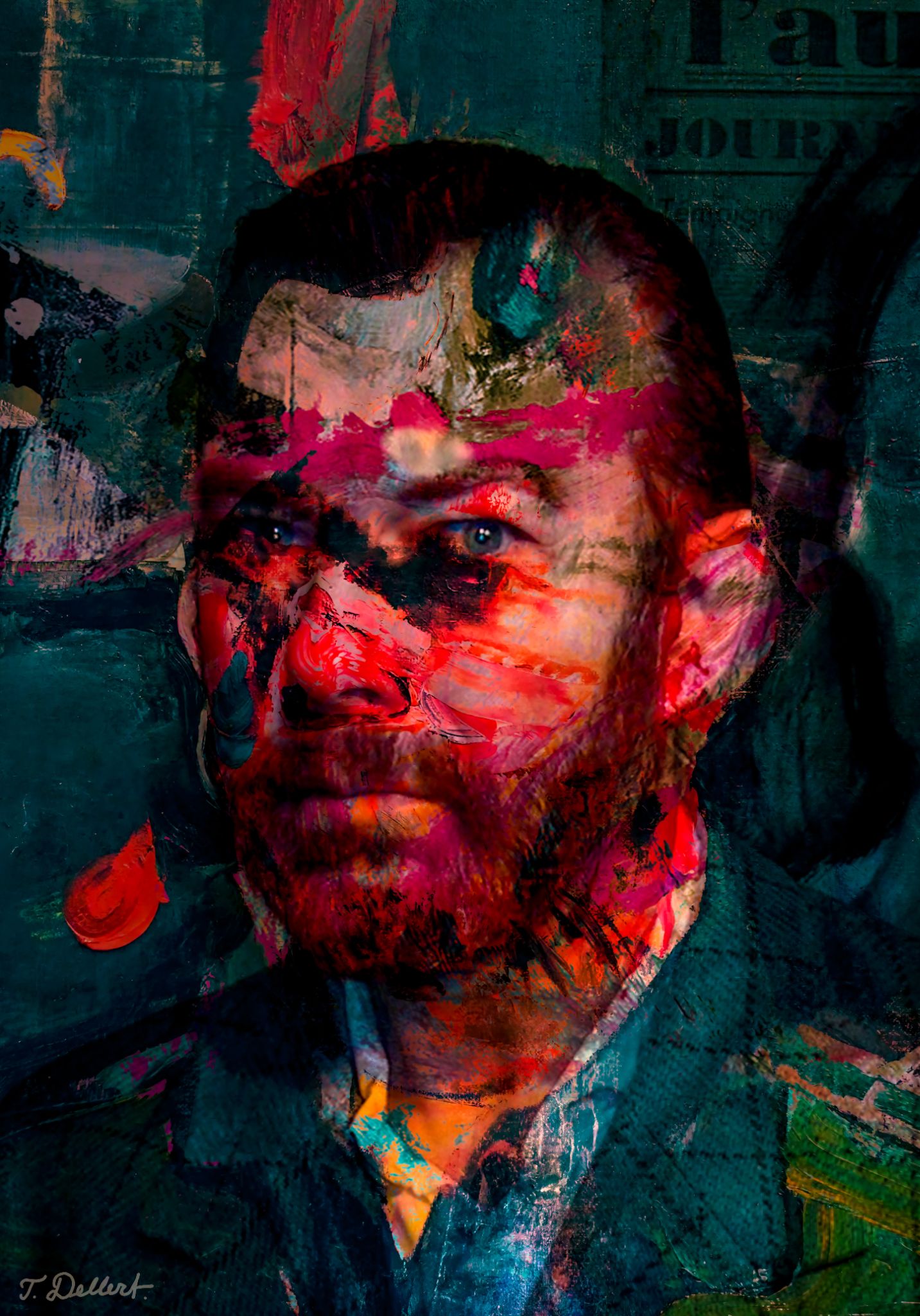 Portrait of Dellert as Van Gogh  Final 